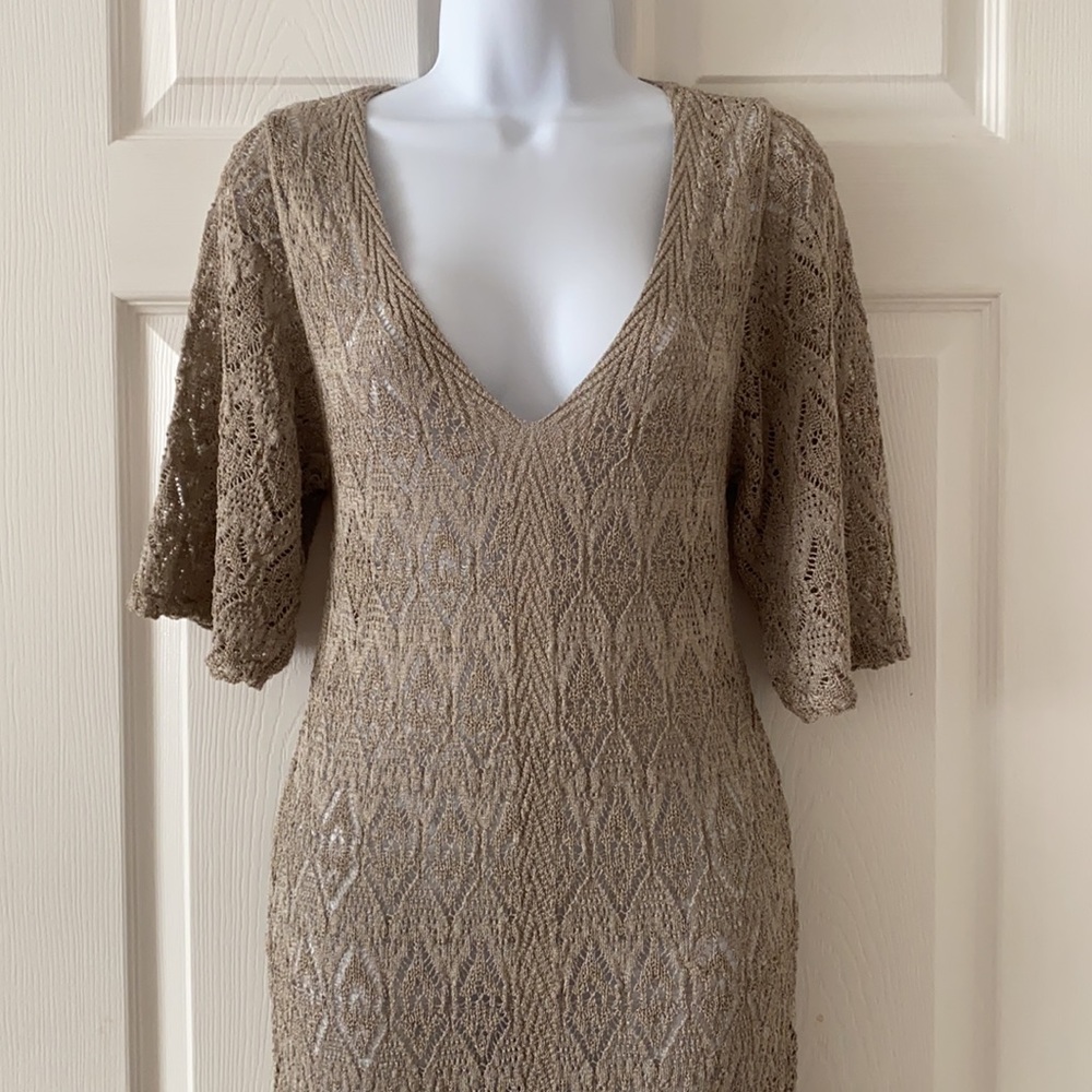 Zara Knit Crochet Long Dress